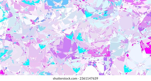 Pink claro, fondo vector azul con triángulos, líneas. Ilustración de material web con triángulos abstractos coloridos. Una adición fácil a sus comerciales.