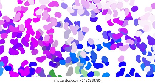 Light pink, blue vector backdrop with chaotic shapes. Illustration with colorful shapes in abstract style. Elegant design for wallpaper set.