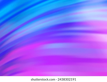 Rosa claro, fondo de vector azul con líneas dobladas. Muestra geométrica borrosa con burbujas de degradado.  Un diseño de mármol completamente nuevo para su negocio.
