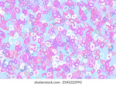 Light Pink, Blue vector backdrop with dots. Modern abstract illustration with colorful water drops. Pattern of water, rain drops.