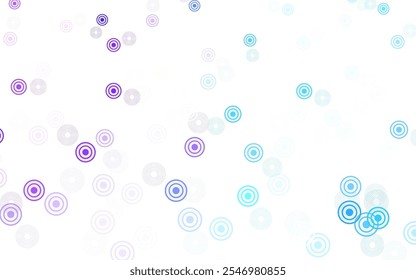 Light Pink, Blue vector backdrop with dots. Illustration with set of shining colorful abstract circles. Pattern for textures of wallpapers.