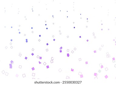 Rosa claro, fondo de Vector azul con líneas, rectángulos. Diseño decorativo en estilo abstracto con rectángulos. Plantilla moderna para tu promoción.