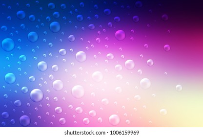 Light Pink, Blue vector background with bubbles. Blurred bubbles on abstract background with colorful gradient. New design for ad, poster, banner of your website.