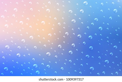 Light Pink, Blue vector background with bubbles. Blurred decorative design in abstract style with bubbles. Completely new template for your brand book.