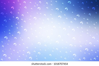 Light Pink, Blue vector background with dots. Blurred bubbles on abstract background with colorful gradient. Completely new template for your brand book.