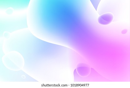 Light Pink, Blue vector background with abstract circles. A sample with blurred bubble shapes. New composition for your brand book.