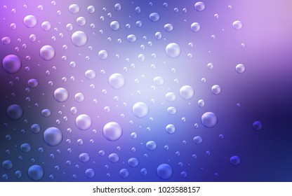 Light Pink, Blue vector background with bubbles. Beautiful colored illustration with blurred circles in nature style. The pattern can be used for aqua ad, booklets.