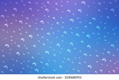 Light Pink, Blue vector background with bubbles. Modern abstract illustration with colorful water drops. New design for ad, poster, banner of your website.