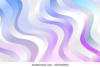 Light Pink, Blue vector background with bent lines. A vague circumflex abstract illustration with gradient. Brand-new design for your ads, poster, banner.