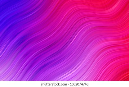 Light Pink, Blue vector background with bent ribbons. A sample with blurred bubble shapes. The elegant pattern for brand book.
