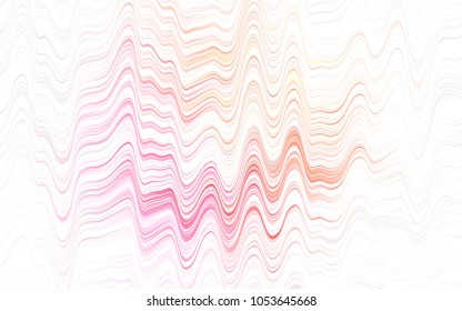 Light Pink, Blue vector background with bent lines. Blurred geometric sample with gradient bubbles.  Pattern for your business design.