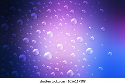 Light Pink, Blue vector background with dots. Illustration with set of shining colorful abstract circles. Pattern can be used as texture of water, rain drops.