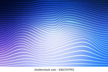 Light Pink, Blue vector background with bent ribbons. Colorful illustration in abstract cranked style with gradient. The template for background of cell phones.