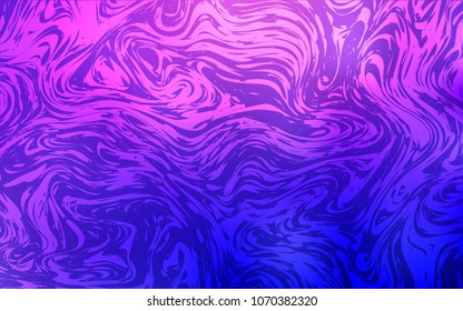 Light Pink, Blue vector background with lava shapes. Glitter abstract illustration with wry lines. New composition for your brand book.