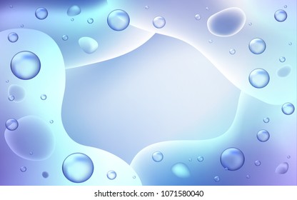 Light Pink, Blue vector background with curved circles. An elegant bright illustration with gradient. Textured wave pattern for backgrounds.
