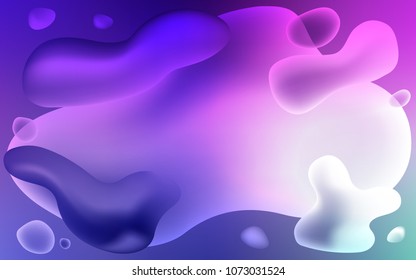 Light Pink, Blue vector background with abstract circles. A sample with blurred bubble shapes. The template for cell phone backgrounds.