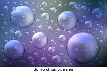 Light Pink, Blue vector background with dots. Abstract illustration with colored bubbles in nature style. The pattern can be used for ads, leaflets of liquid.