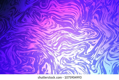 Light Pink, Blue vector background with lamp shapes. Glitter abstract illustration with wry lines. Marble style for your business design.