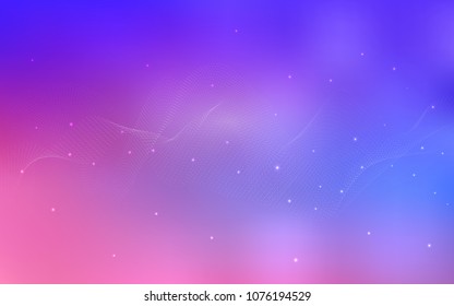 Light Pink, Blue vector background with bubbles. Illustration with set of shining colorful abstract circles. Completely new template for your brand book.