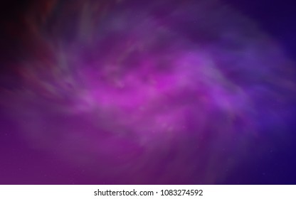 Light Pink, Blue vector background with galaxy stars. Space stars on blurred abstract background with gradient. Smart design for your business advert.