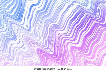 Light Pink, Blue vector background with lamp shapes. Colorful abstract illustration with gradient lines. A completely new marble design for your business.