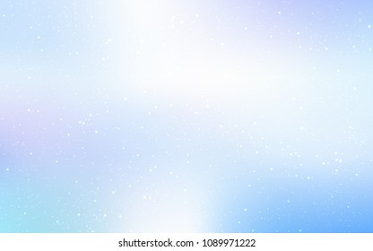 Light Pink, Blue vector background with galaxy stars. Glitter abstract illustration with colorful cosmic stars. Pattern for astronomy websites.