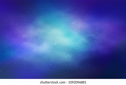 Light Pink, Blue vector background with galaxy stars. Shining illustration with sky stars on abstract template. Template for cosmic backgrounds.