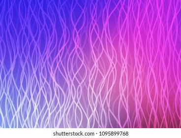 Light Pink, Blue vector background with bubble shapes. Shining illustration, which consist of blurred lines, circles. Textured wave pattern for backgrounds.