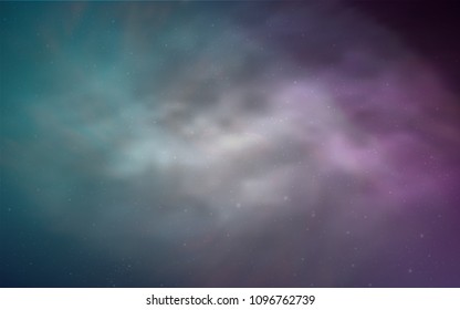 Light Pink, Blue vector background with galaxy stars. Modern abstract illustration with Big Dipper stars. Template for cosmic backgrounds.