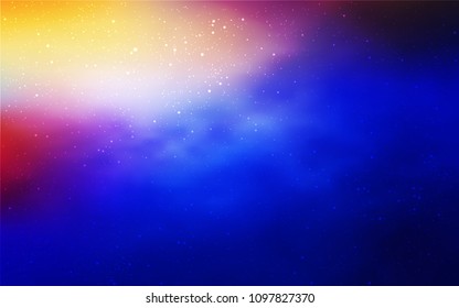 Light Pink, Blue vector background with galaxy stars. Blurred decorative design in simple style with galaxy stars. Best design for your ad, poster, banner.