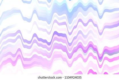Light Pink, Blue vector background with bent lines. Glitter abstract illustration with wry lines. New composition for your brand book.