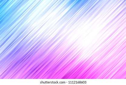 Light Pink, Blue vector background with abstract lines. A sample with blurred bubble shapes. Marble design for your web site.