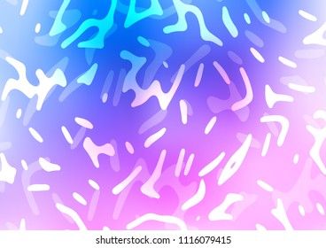 Light Pink, Blue vector background with lamp shapes. Creative illustration in halftone marble style with gradient. A completely new marble design for your business.