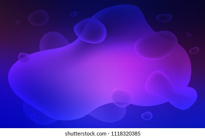 Light Pink, Blue vector background with curved circles. Shining illustration, which consist of blurred lines, circles. Textured wave pattern for backgrounds.