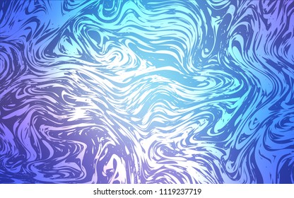 Light Pink, Blue vector background with bent ribbons. Colorful illustration in abstract marble style with gradient. Textured wave pattern for backgrounds.