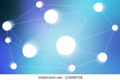 Light Pink, Blue vector background with dots and lines. Colorful illustration with circles and lines in futuristic style. New design for ad, poster, banner of your website.