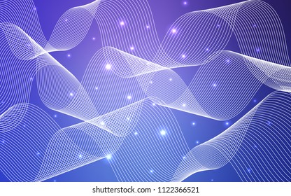 Light Pink, Blue vector background with xmas confetti. Glitter abstract illustration with colorful confetti, ribbons. The pattern can be used for birthday gifts, congratulations.
