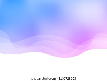 Light Pink, Blue vector background with curved circles. Shining illustration, which consist of blurred lines, circles. A new texture for your  ad, booklets, leaflets.