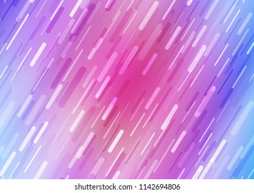 Light Pink, Blue vector background with straight diagonal  lines. Shining colored illustration with narrow lines. The pattern can be used for websites.