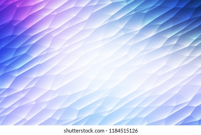 Light Pink, Blue vector background with triangles. Triangles on abstract background with colorful gradient. Pattern for commercials.