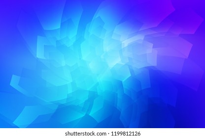 Light Pink, Blue vector background with hexagons. Illustration of colored hexagons on white surface. Pattern can be used for landing pages.