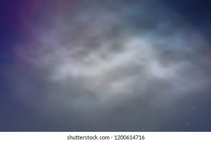Light Pink, Blue vector background with galaxy stars. Shining colored illustration with bright astronomical stars. Best design for your ad, poster, banner.