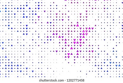 Light Pink, Blue vector background with triangles. Beautiful illustration with triangles in nature style. Pattern for busines ad, booklets, leaflets