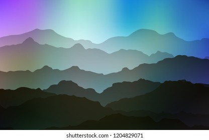 Light Pink, Blue vector background with lava shapes. Geometric illustration in mountain style with gradient.  Brand-new design for your ads, poster, banner.
