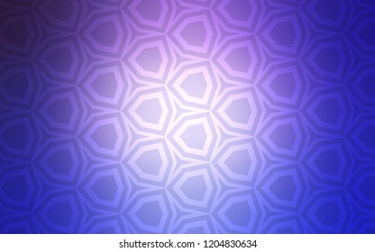 Light Pink, Blue vector background with hexagons. Abstract illustration with colorful hexagons. Pattern for your ad, booklets.