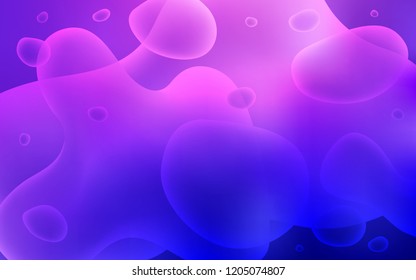 Light Pink, Blue vector background with bubble shapes. Creative illustration in halftone memphis style with gradient. Pattern for your business design.