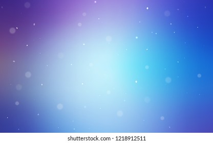 Light Pink, Blue vector background with bubbles. Beautiful colored illustration with blurred circles in nature style. Pattern can be used for futuristic ad, booklets.