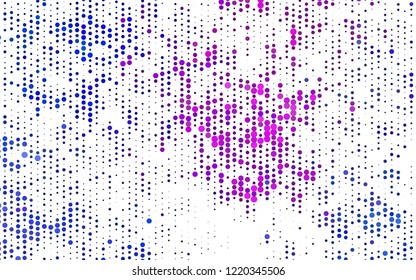 Light Pink, Blue vector background with bubbles. Modern abstract illustration with colorful water drops. Pattern of water, rain drops.