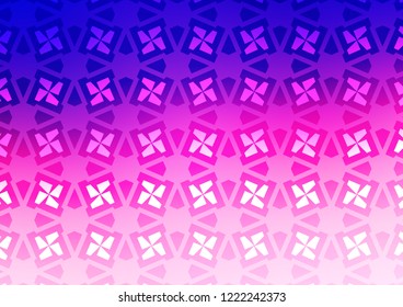 Light Pink, Blue vector background with triangles, rectangles. Abstract illustration with colorful lines, cubes. Template for wallpapers.