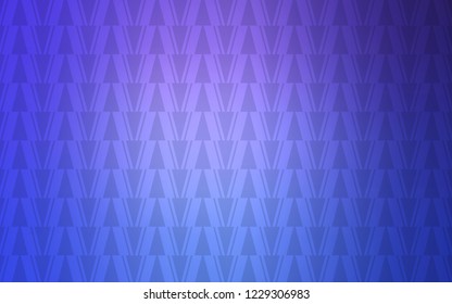 Light Pink, Blue vector background with triangles, lines. Triangles on abstract background with colorful gradient. Pattern for booklets, leaflets